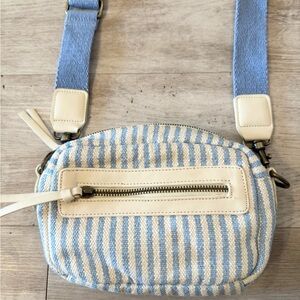 Striped Blue and White Crossbody